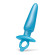 Голубая анальная пробка с кольцом Sleek Tapered Silicone Plug - 15 см. Голубая анальная пробка с кольцом Sleek Tapered Silicone Plug - 15 см.