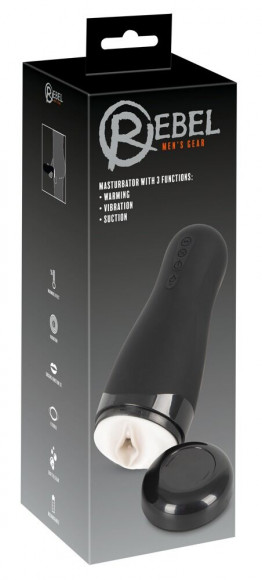 Черный вибромастурбатор с подогревом Masturbator with 3 Functions Черный вибромастурбатор с подогревом Masturbator with 3 Functions