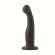 Чёрный фаллоимитатор для страпона Silicone Love Rider G-Kiss Probes - 16 см.
