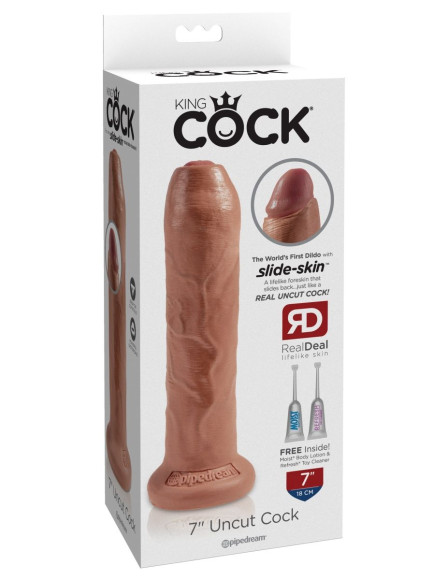 Кофейный необрезанный фаллоимитатор на присоске 7 Uncut Cock - 19,1 см. Кофейный необрезанный фаллоимитатор на присоске 7 Uncut Cock - 19,1 см.