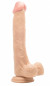Телесный фаллоимитатор Realistic Cock 10  With Scrotum - 27 см.