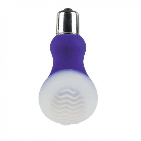 Массажер фиолетового цвета со съемной насадкой для заморозки Posh Silicone Wave