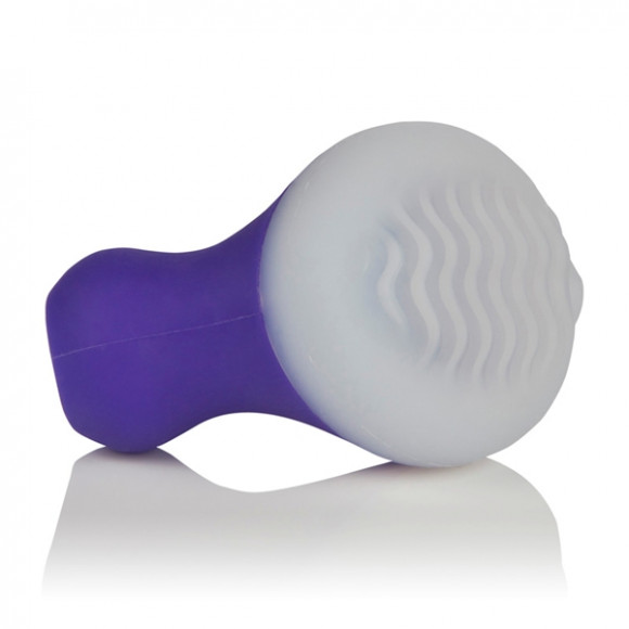 Массажер фиолетового цвета со съемной насадкой для заморозки Posh Silicone Wave