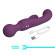 Сливовый двусторонний вибратор 2-в-1 All Rounder - кролик и wand