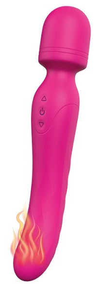 Ярко-розовый жезловый вибратор Heating Bodywand с нагревом - 23,2 см. Ярко-розовый жезловый вибратор Heating Bodywand с нагревом - 23,2 см.