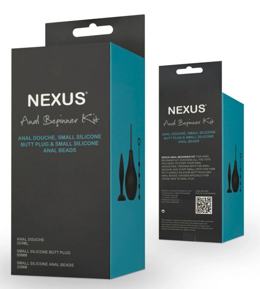 Анальный набор Nexus Anal Beginner Kit: пробка, душ и шарики Анальный набор Nexus Anal Beginner Kit: пробка, душ и шарики