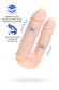 Телесный анально-вагинальный вибратор RealStick Silicone Jason M - 18 см.