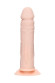 Телесный анально-вагинальный вибратор RealStick Silicone Jason M - 18 см.