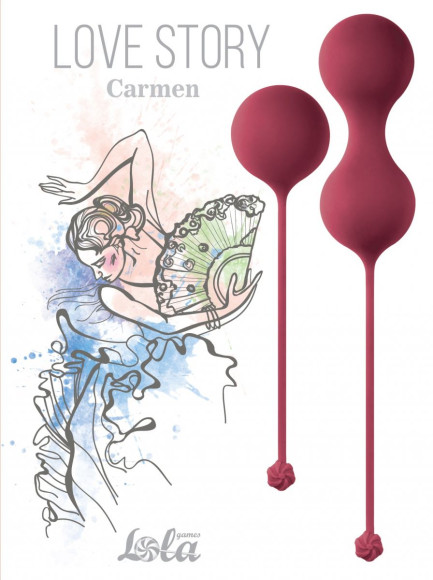 Набор бордовых вагинальных шариков Love Story Carmen Набор бордовых вагинальных шариков Love Story Carmen