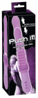 Фиолетовый вибратор Push it с возвратно-поступательными движениями