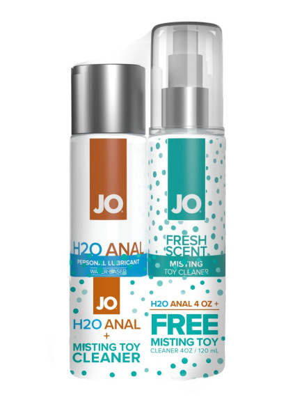 Набор из анального лубриканта JO Anal H2O и очистителя Toy Cleaner Набор из анального лубриканта JO Anal H2O и очистителя Toy Cleaner