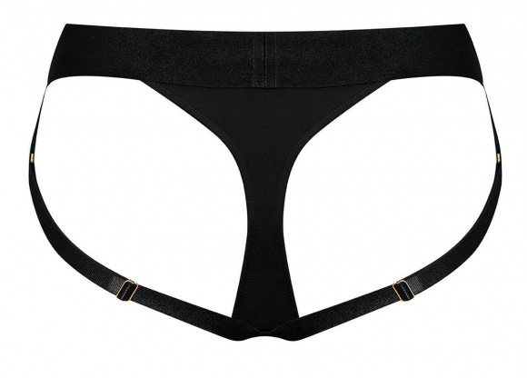 Черные трусики для насадок Heroine Lingerie Harness - size XL