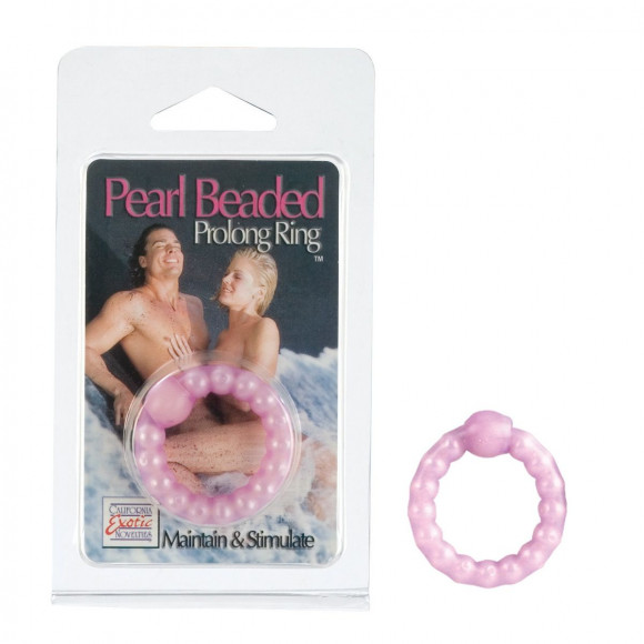 Фиолетовое эрекционное кольцо Pearl Beaded