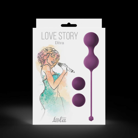 Набор фиолетовых вагинальных шариков Love Story Diva Набор фиолетовых вагинальных шариков Love Story Diva