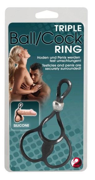 Лассо с подхватом мошонки Triple Ball-und Cockring Лассо с подхватом мошонки Triple Ball-und Cockring