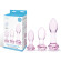 Набор из 3 стеклянных анальных пробок Rosebud Butt Plug Set