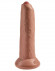 Кофейный необрезанный фаллоимитатор на присоске 9  Uncut Cock - 25,4 см.