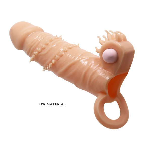 Телесная удлиняющая вибронасадка Penis Sleeve Connor - 17 см. Телесная удлиняющая вибронасадка Penis Sleeve Connor - 17 см.