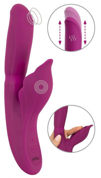 Лиловый вибратор-кролик 4 Function Vibrator - 24 см. Лиловый вибратор-кролик 4 Function Vibrator - 24 см.
