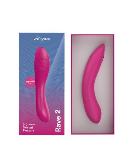 Розовый изогнутый вибромассажер We-Vibe Rave 2 - 21,7 см. Розовый изогнутый вибромассажер We-Vibe Rave 2 - 21,7 см.