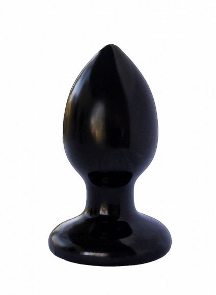 Черная анальная пробка Egzo Plug - 10,3 см.