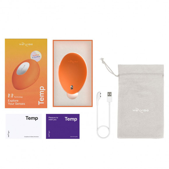 Оранжевый вибратор We-Vibe Temp для температурных игр