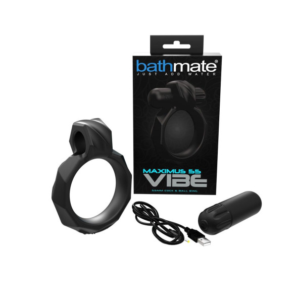Черное эрекционное виброкольцо Maximus 55 Vibe Черное эрекционное виброкольцо Maximus 55 Vibe
