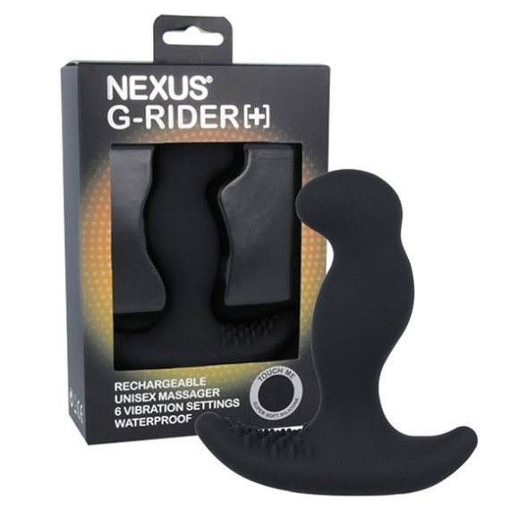 Черный вибромассажер простаты Nexus G-Rider+ - 12,6 см. Черный вибромассажер простаты Nexus G-Rider+ - 12,6 см.