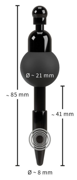 Черный уретральный вибростимулятор Vibrating Penis Plug Черный уретральный вибростимулятор Vibrating Penis Plug