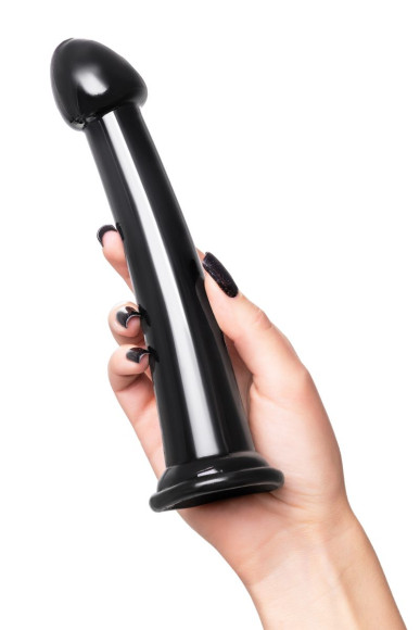 Черный фаллоимитатор Jelly Dildo M - 18 см. Черный фаллоимитатор Jelly Dildo M - 18 см.