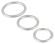Набор из 3 эрекционных колец под металл Metallic Silicone Cock Ring Set