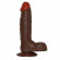 Коричневый фаллоимитатор REALISTIC DILDO REAL RAPTURE с присоской - 21,5 см.