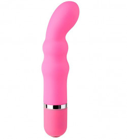 Розовый силиконовый вибратор NEON TEASER VIBE PINK - 11,4 см.