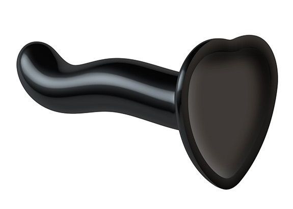 Черный фаллоимитатор-насадка Strap-On-Me P&G spot Dildo size S - 16,4 см.