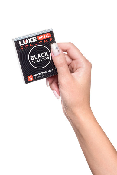 Черные презервативы LUXE Royal Black Collection - 3 шт. Черные презервативы LUXE Royal Black Collection - 3 шт.