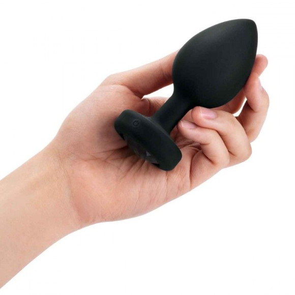 Черная вибропробка Vibrating Jewel Plug XXL - 12 см. Черная вибропробка Vibrating Jewel Plug XXL - 12 см.
