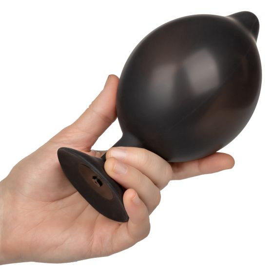 Черная расширяющаяся анальная пробка XL Silicone Inflatable Plug - 16 см. Черная расширяющаяся анальная пробка XL Silicone Inflatable Plug - 16 см.