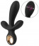 Черный вибратор с функцией расширения Inflatable Triple Vibrator - 18,9 см.