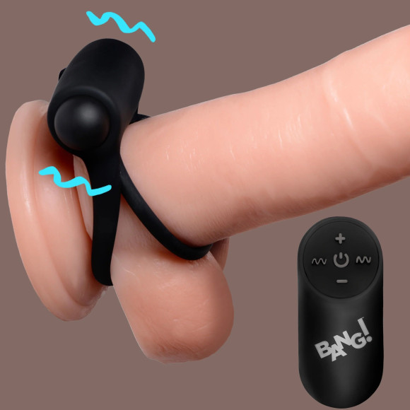 Черное эрекционное виброкольцо 28X Remote Control Vibrating Cock Ring & Bullet Черное эрекционное виброкольцо 28X Remote Control Vibrating Cock Ring & Bullet