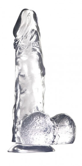 Прозрачный фаллоимитатор с мошонкой Dildo Luxy 8 - 21 см. Прозрачный фаллоимитатор с мошонкой Dildo Luxy 8 - 21 см.