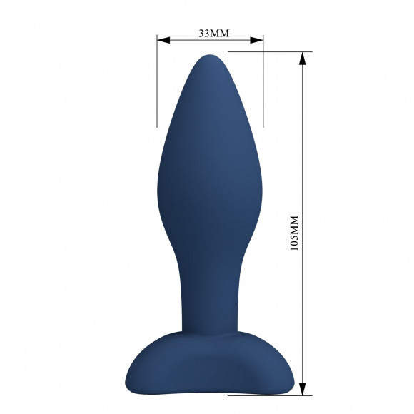Синяя анальная пробка Bulb Plug - 10,5 см.
