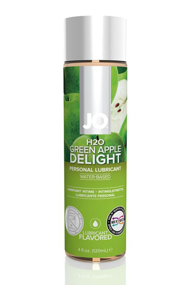 Ароматизированный лубрикант на водной основе JO Flavored Green Apple H2O - 120 мл. Ароматизированный лубрикант на водной основе JO Flavored Green Apple H2O - 120 мл.