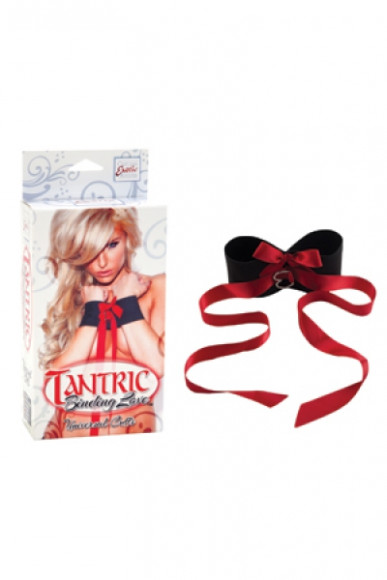Наручники мягкие Tantric Binding Love Universal Cuffs черные с красным