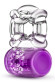 Фиолетовое эрекционное виброкольцо Pleaser Rechargeable C-Ring