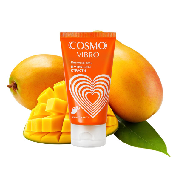 Возбуждающий интимный гель Cosmo Vibro с ароматом манго - 50 гр.