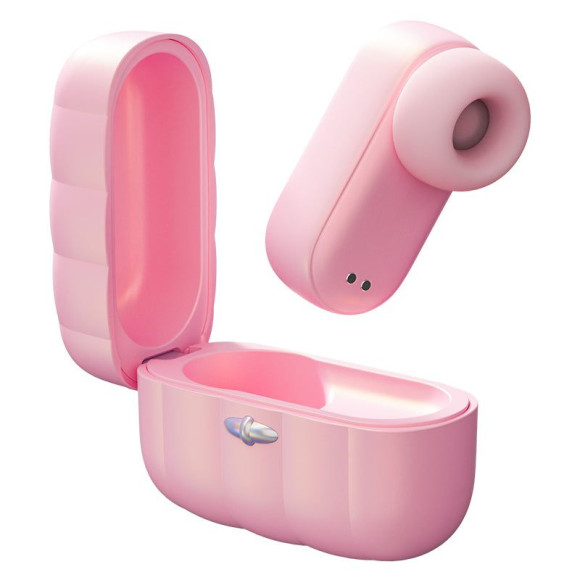 Розовый вакуумный стимулятор клитора Alggie Earphone с управлением через приложение Розовый вакуумный стимулятор клитора Alggie Earphone с управлением через приложение