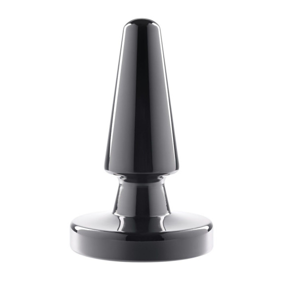 Черная анальная вибропробка Beginner Metal Plug - 11,2 см. Черная анальная вибропробка Beginner Metal Plug - 11,2 см.