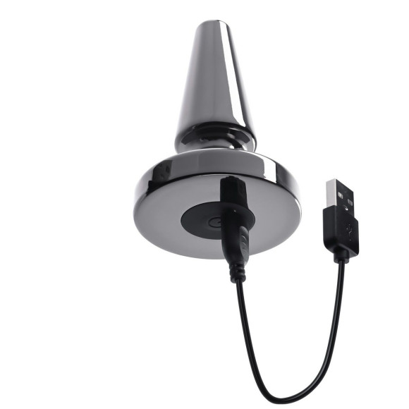 Черная анальная вибропробка Beginner Metal Plug - 11,2 см. Черная анальная вибропробка Beginner Metal Plug - 11,2 см.