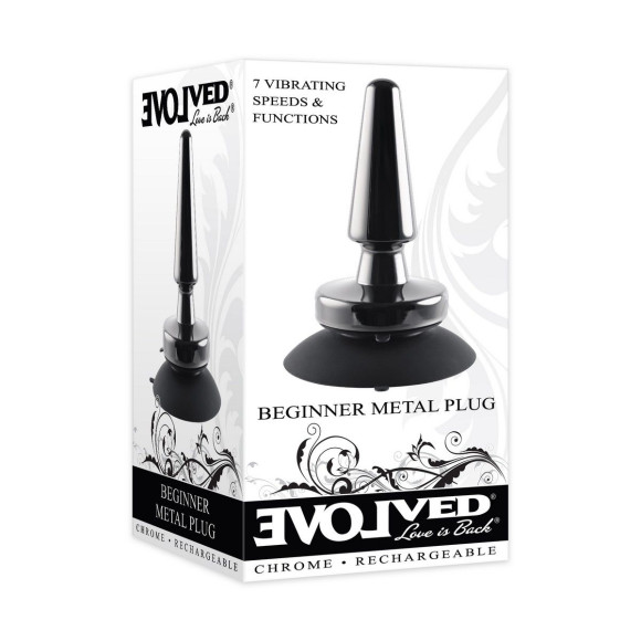 Черная анальная вибропробка Beginner Metal Plug - 11,2 см. Черная анальная вибропробка Beginner Metal Plug - 11,2 см.