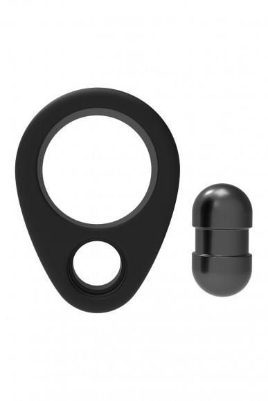 Черное эрекционное кольцо Cockring Single Weight